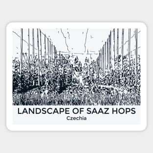 Landscape of Saaz Hops - Czechia Magnet